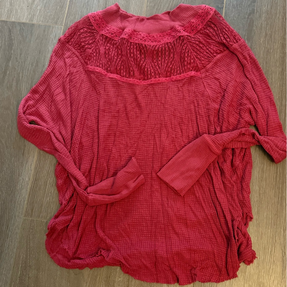 Free People Thermal Lace Top